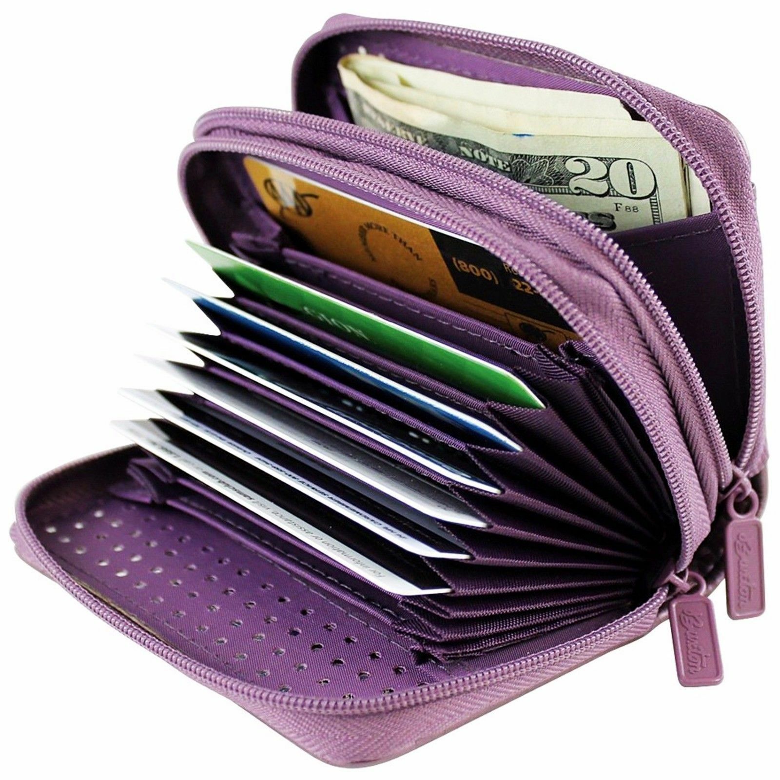 Choice Of 20 Colors- Buxton Womens Rfid Protected Credit Card & Id Wizard Wallet